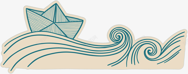世界海洋日手绘海浪png免抠素材_新图网 https://ixintu.com 世界海洋日 手绘海浪 海上小船 海浪贴纸 绘画 绿色小船