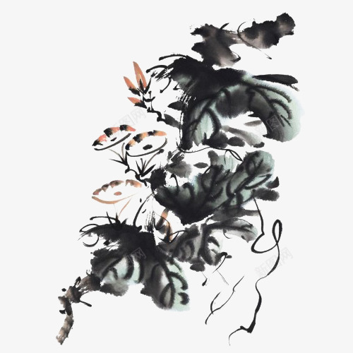 中国风水墨牵牛花png免抠素材_新图网 https://ixintu.com 古风 喇叭花 国画 水墨 水墨牵牛花 牵牛花 花卉 花鸟图