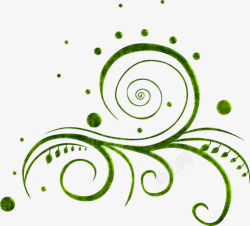 枝蔓花纹绿色装饰高清图片