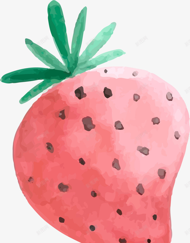 夏天水果手绘草莓png免抠素材_新图网 https://ixintu.com 夏天水果 手绘草莓 水彩 红色草莓 绘画 美味草莓