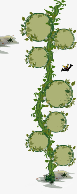 绿色蝙蝠绿色藤蔓高清图片