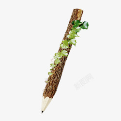 藤蔓环绕铅笔素材
