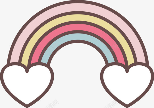彩色圆环手绘网络婚礼图标图标
