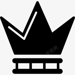 尖锐的王冠皇冠尖锐的黑色标图标高清图片