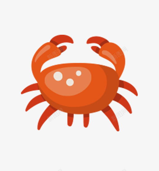 动物小螃蟹png免抠素材_新图网 https://ixintu.com 动漫 手绘 水生物 海洋生物 食物
