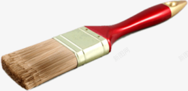 木柄墙刷png免抠素材_新图网 https://ixintu.com 产品实物 刷子 红色笔刷 软笔刷