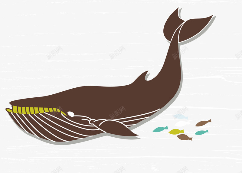 鲸鱼矢量图ai免抠素材_新图网 https://ixintu.com VI 卡通 手绘 海 海洋 矢量图 鱼 鲸鱼 鲸鱼插图
