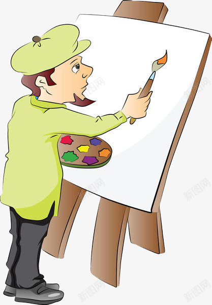 准备作画的人png免抠素材_新图网 https://ixintu.com 书画比赛 作画 创意 勾勒 手握毛笔 手绘 描绘 涂抹 画图 画画 素描 纸笔 绘出 绘图 绘画 色彩应用