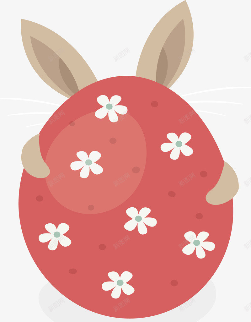 可爱红色兔耳朵彩蛋矢量图ai免抠素材_新图网 https://ixintu.com 兔耳朵 兔耳朵彩蛋 复活节 彩蛋 矢量png 红色彩蛋 矢量图