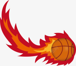 细长的火焰转弯的细长的篮球火球矢量图高清图片