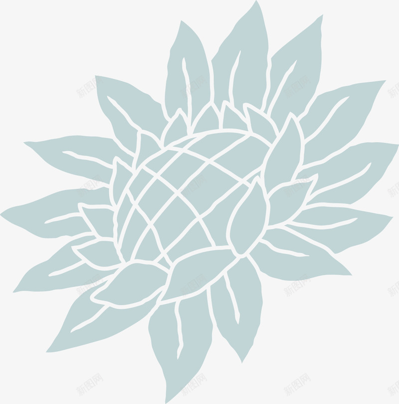 手绘葵花png免抠素材_新图网 https://ixintu.com 手绘画 矢量装饰 花 葵花 装饰