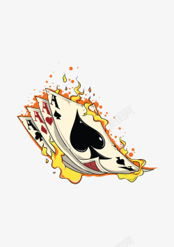 燃烧的扑克牌燃烧的扑克牌高清图片