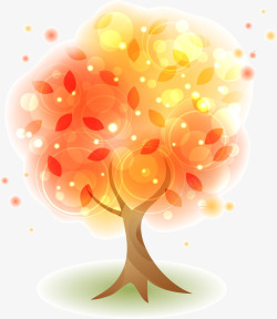 想象树幻彩心形创意树高清图片