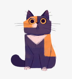橙色猫咪卡通猫咪插画高清图片