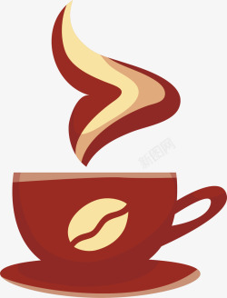 印花瓷茶壶咖啡杯矢量图高清图片