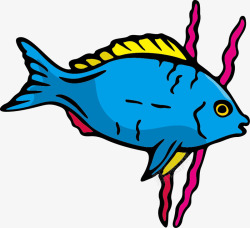 卡通动物鱼矢量图素材