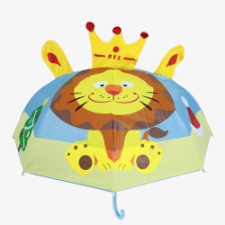 卡通狮子皇冠儿童伞素材