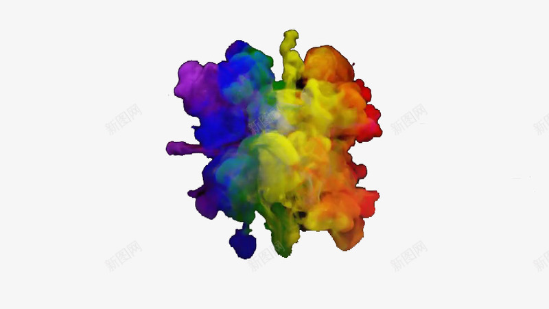 彩色浮云效果元素png免抠素材_新图网 https://ixintu.com 彩色 混合颜色 渲染 缤纷色彩 色彩