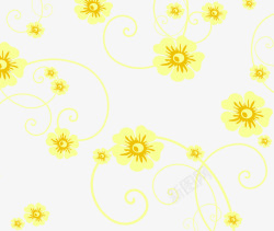 黄色印花花纹底纹矢量图高清图片