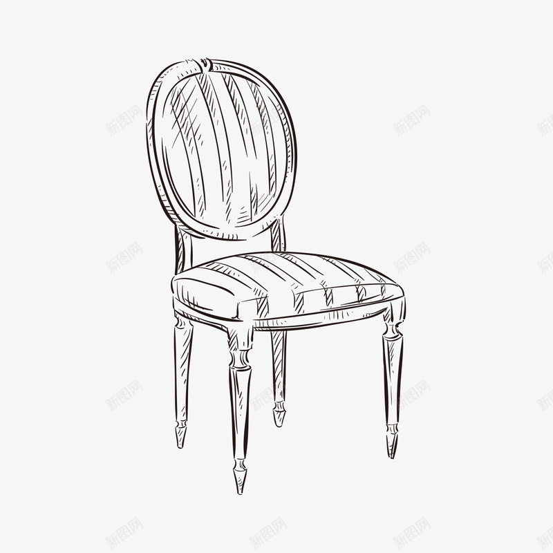 手绘椅子png免抠素材_新图网 https://ixintu.com 坐位 坐席 家具 座位 手绘画 椅子 矢量装饰 装饰
