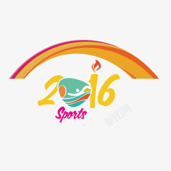 庆祝logo奥运彩带黄色庆祝logo图标高清图片