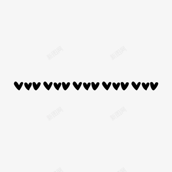 黑色爱心印花图标png_新图网 https://ixintu.com 创意印花 小爱心 小黑色爱心 简约爱心印花
