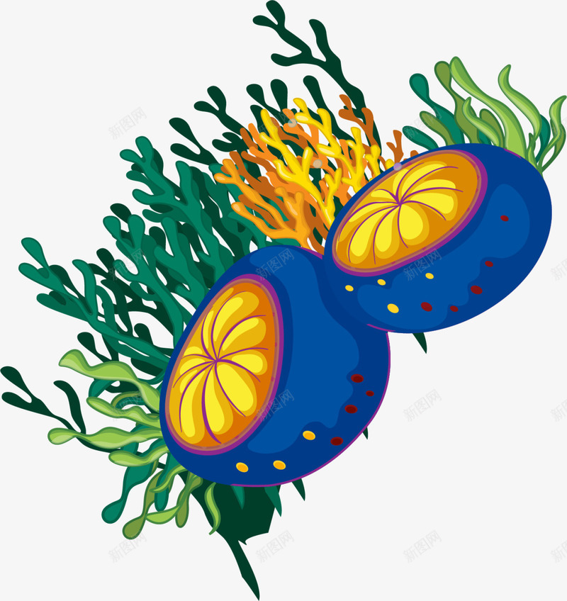 世界海洋日珊瑚海草png免抠素材_新图网 https://ixintu.com 一丛海草 一丛珊瑚 世界海洋日 海洋植物 绿色海草 蓝色珊瑚
