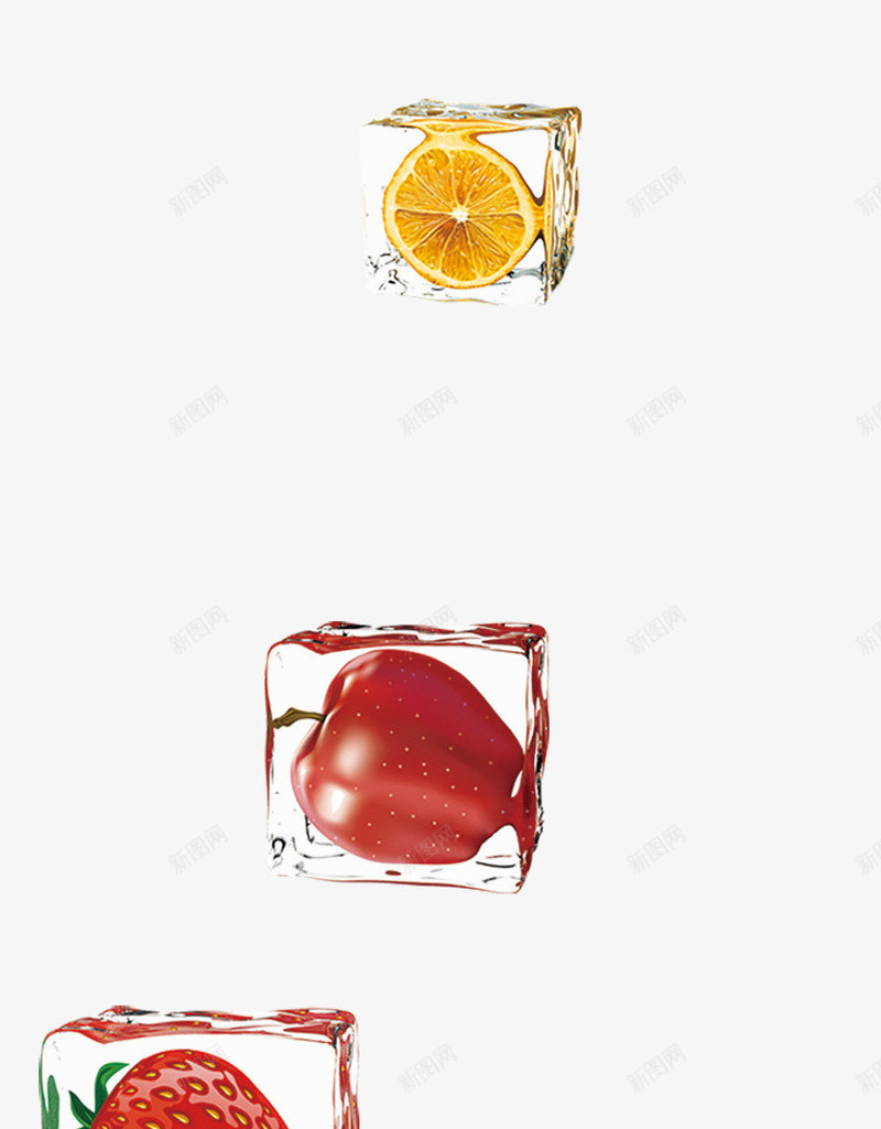 冰块png免抠素材_新图网 https://ixintu.com 冰块 水 草莓 蓝莓