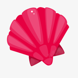 红色贝壳玫红色的贝壳矢量图高清图片