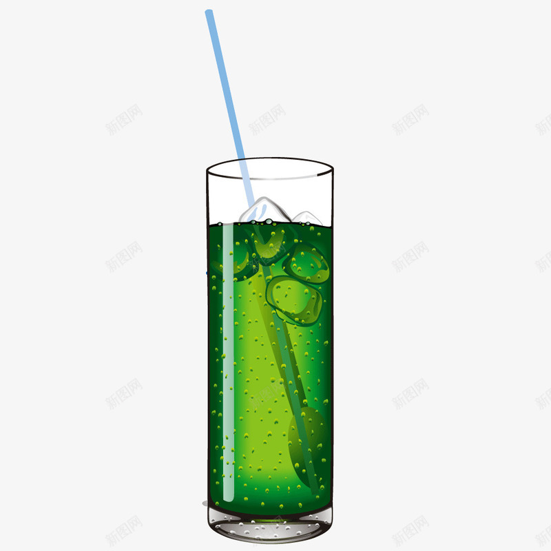 绿色水杯冰块吸管饮料png免抠素材_新图网 https://ixintu.com 冰块 吸管 水杯 绿色 饮料