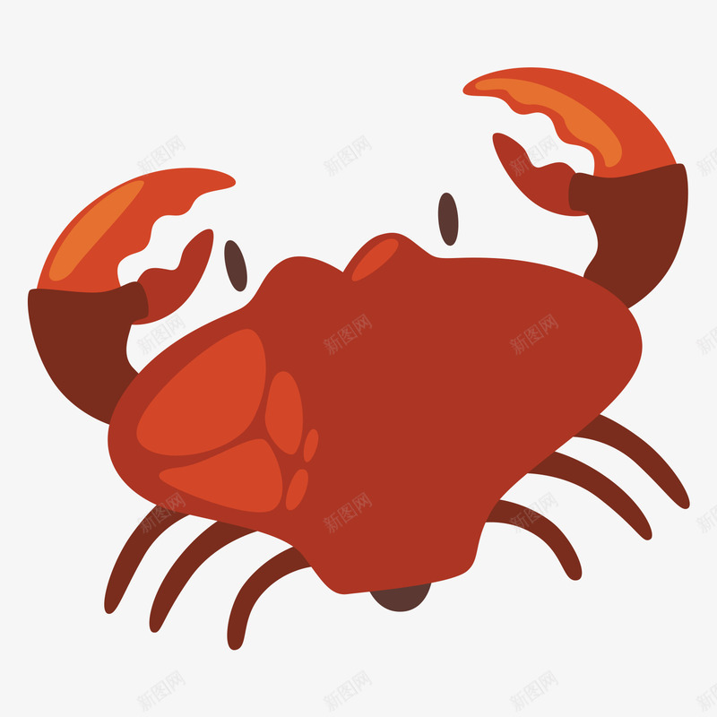 卡通世界海洋日螃蟹矢量图ai免抠素材_新图网 https://ixintu.com AI 世界海洋日 创意设计 动物 卡通 可爱动物 小动物 螃蟹 矢量图