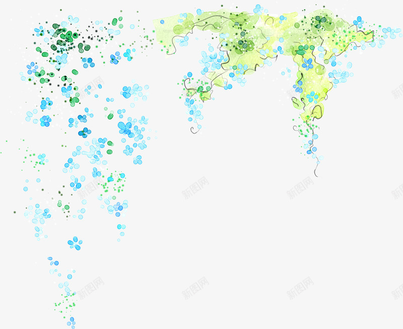 手绘清新藤蔓png免抠素材_新图网 https://ixintu.com 清新手绘小花枝 清新藤蔓