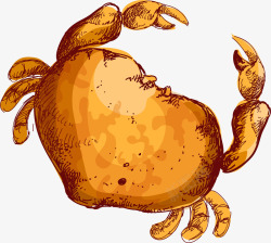 大闸蟹图案卡通手绘大闸蟹螃蟹高清图片