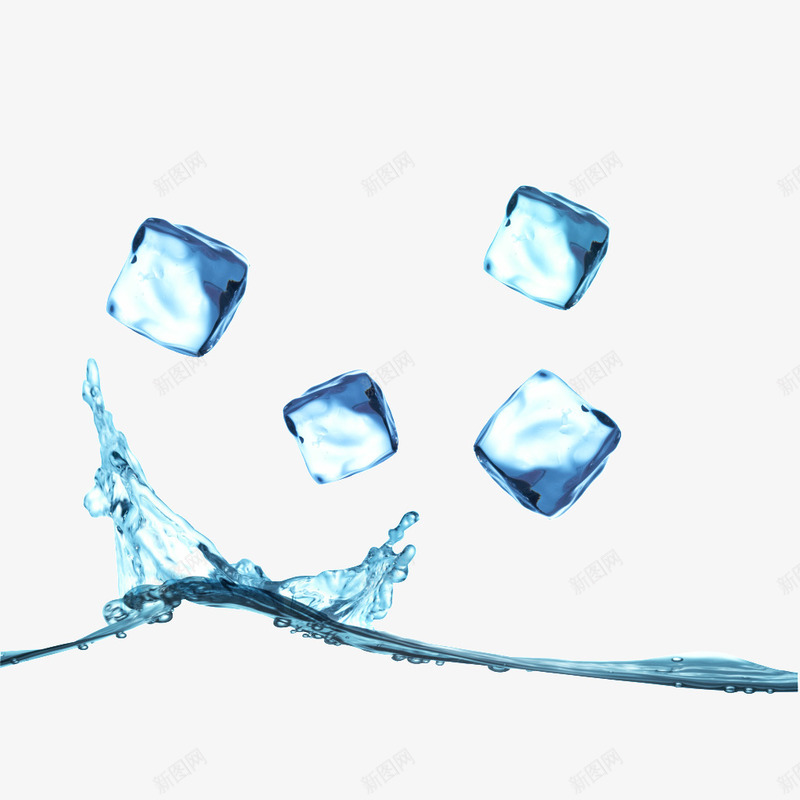 漂浮的冰块png免抠素材_新图网 https://ixintu.com 冰块 卡通 手绘 漂浮 蓝色