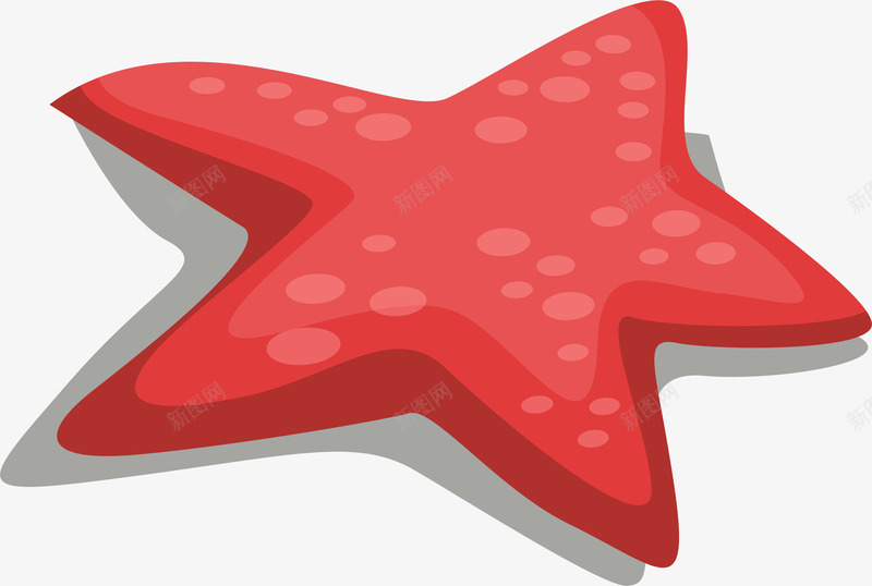 红色卡通海星png免抠素材_新图网 https://ixintu.com 免抠PNG 动物 卡通 海底 海星 海洋 红色 装饰图案