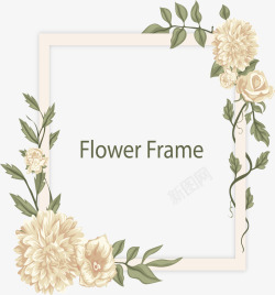 白玫瑰边框精美白玫瑰边框高清图片