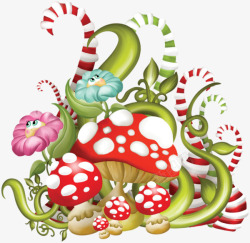 网页蘑菇卡通手绘植物蘑菇高清图片