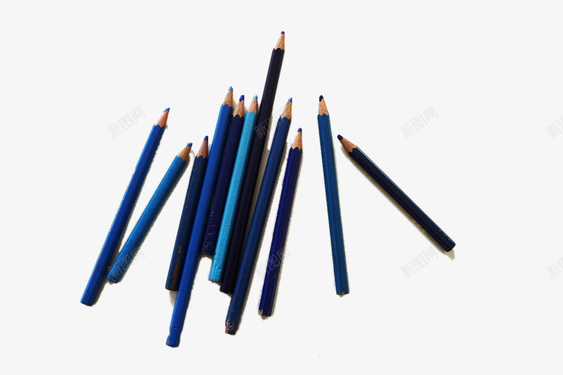 蓝色彩铅png免抠素材_新图网 https://ixintu.com 彩铅 绘画工具 蓝色 铅笔