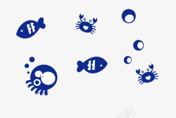 创意八爪鱼图片蓝色的章鱼片高清图片