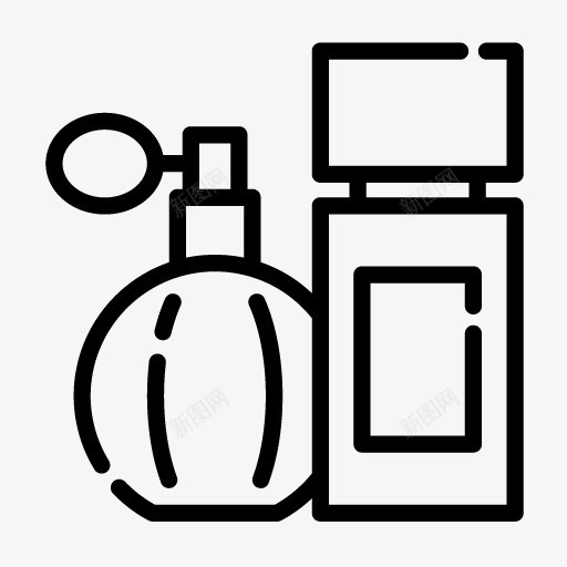 手绘香水图标png_新图网 https://ixintu.com 手绘画 瓶子 矢量装饰 装饰 香水