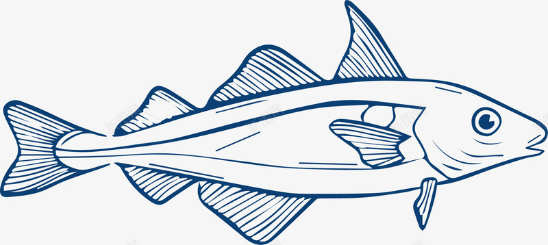 世界海洋日素描小鱼png免抠素材_新图网 https://ixintu.com 一条鱼 世界海洋日 手绘 素描小鱼 绘画 蓝色小鱼