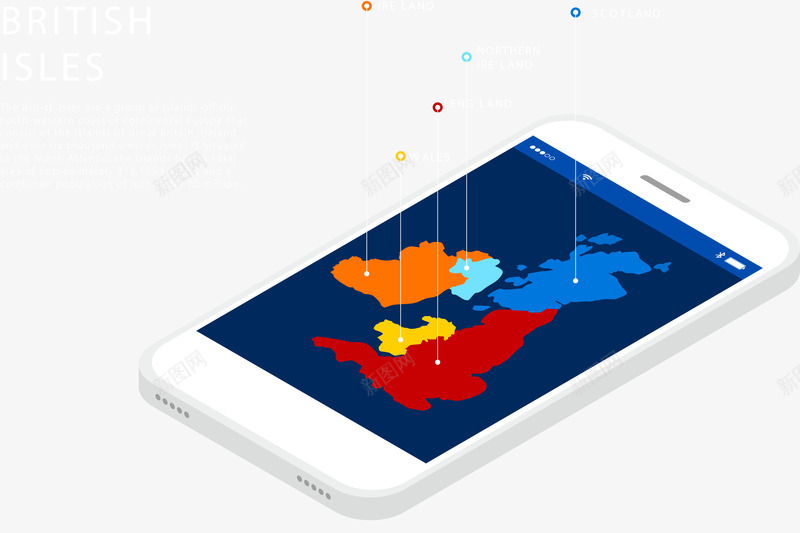 手机里的地图矢量图eps免抠素材_新图网 https://ixintu.com 卡通图案 地图 拼接 白色手机 矢量图 矢量拼接地图 色彩 颜色