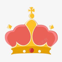童话故事角色卡通角色扮演国王的皇冠矢量图高清图片