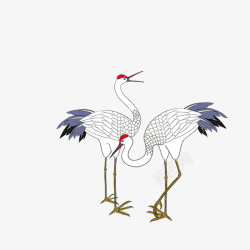 中国绘画鸟类动物素材