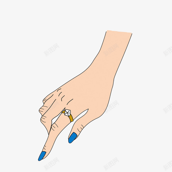 戴戒指的手png免抠素材_新图网 https://ixintu.com 戒指 手 手绘画 矢量装饰 装饰 装饰画