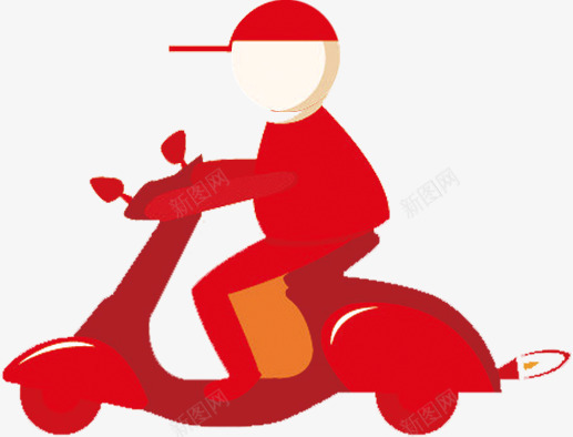 红色主题外卖骑手png免抠素材_新图网 https://ixintu.com 卡通绘画 外卖 外卖骑士 外卖骑手 摩托车 红色 送餐 送餐员 骑手
