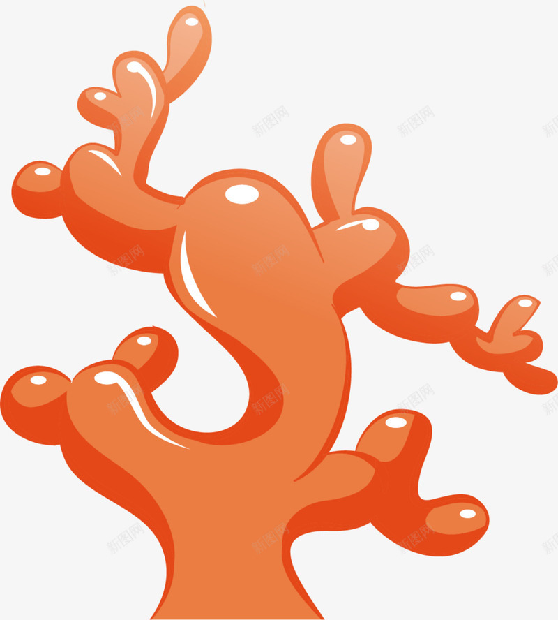 世界海洋日橙色珊瑚png免抠素材_新图网 https://ixintu.com 一株珊瑚 世界海洋日 橙色珊瑚 海洋植物 海洋生物 茂盛珊瑚