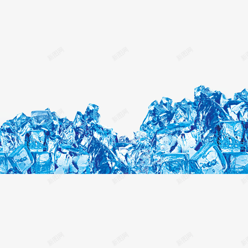 蓝色立体冰块png免抠素材_新图网 https://ixintu.com 冰块 立体 蓝色