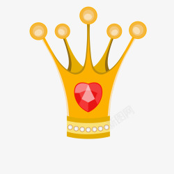 扁平化王冠黄色的皇冠矢量图高清图片