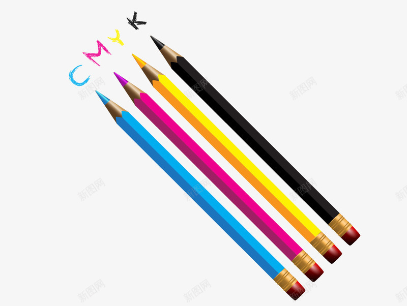 色彩模式png免抠素材_新图网 https://ixintu.com CMYK 印刷色彩模式 色彩 铅笔
